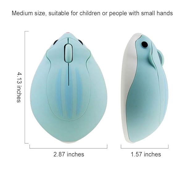 CHUYI Hamster Wireless Silent Mouse - Cute 1200DPI Portable Mice for Kids, Travel, Home & School - Perfect Gift in Light Blue - Image 7