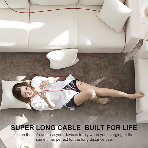 CLEEFUN 20ft USB Type C Cable Nylon Braided Charger Compatible with Samsung Galaxy Note LG Moto Pixel Switch and More - Image 8