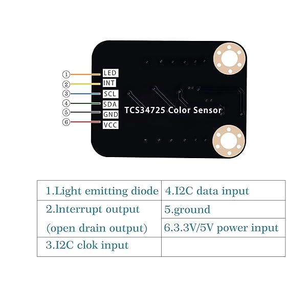CQRobot TCS34725FN RGB Color Sensor for Raspberry Pi/Arduino - I2C Interface for Accurate Light Testing - Image 4