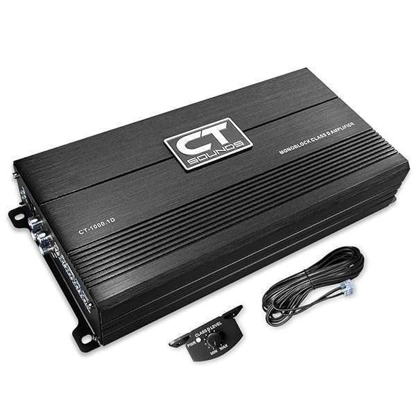 CT Sounds CT-1000.1D Monoblock Amplifier: 1000 Watts RMS Compact Class D Car Audio Power