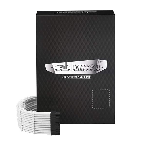 CableMod C-Series Pro ModFlex Sleeved Cable Kit for Corsair Type 4 RM Black Label RMi RMX White
