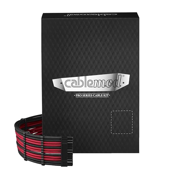 CableMod E-Series Pro ModFlex Sleeved Cable Kit for EVGA G G+ P P+ T Black Red