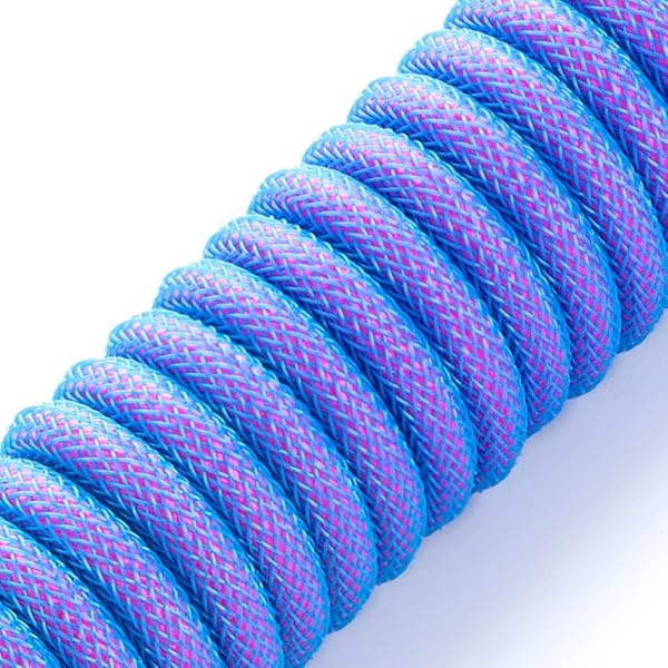 Buy CableMod Pro Coiled Keyboard Cable - Galaxy Blue, USB A to Type C, 150cm | Fast Shipping! - Image 4