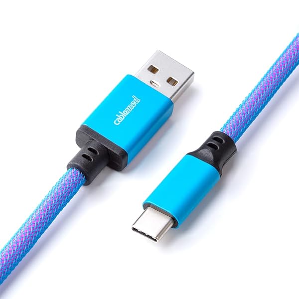 Buy CableMod Pro Coiled Keyboard Cable - Galaxy Blue, USB A to Type C, 150cm | Fast Shipping! - Image 5