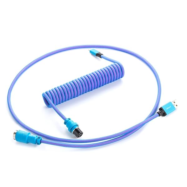 Buy CableMod Pro Coiled Keyboard Cable - Galaxy Blue, USB A to Type C, 150cm | Fast Shipping! - Image 2
