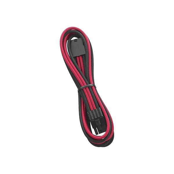 CableMod Pro ModFlex 8-pin PCI-e Extension Black Red 45cm High Quality Sleeved Cable for Gaming PC Upgrade