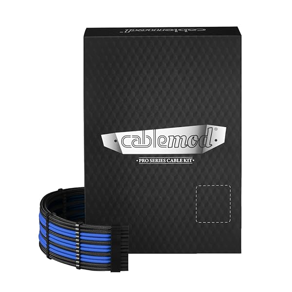 Upgrade Your Build: CableMod RT-Series Pro ModMesh Sleeved Cable Kit for ASUS, Seasonic & Phanteks (Black/Blue)