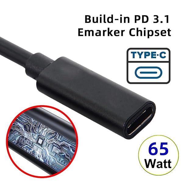 Type C USB-C to DC 4.8x1.7mm Power Cable for Laptops | 18-20V PD Charging Solution - Image 3