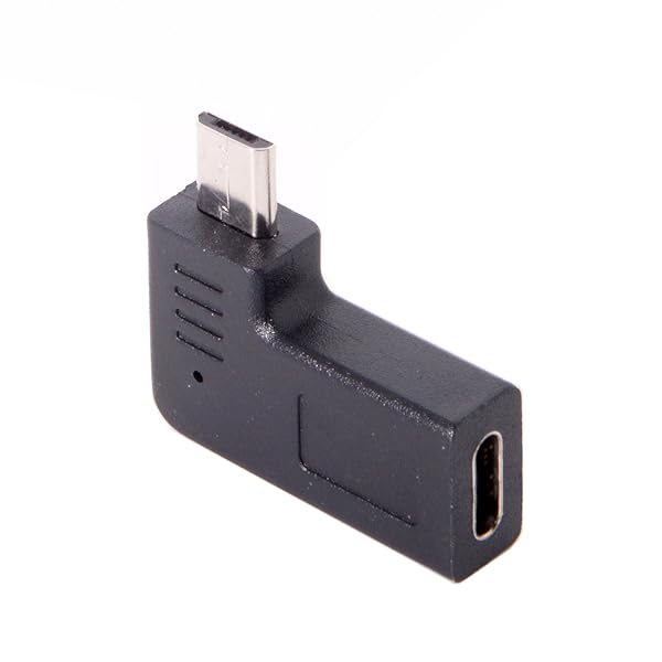 Cablecc USB-C Type-C Female to Micro USB 2.0 5Pin Male Data Adapter 90 Degree Left & Right Angled Type (Left Angled) - Image 5