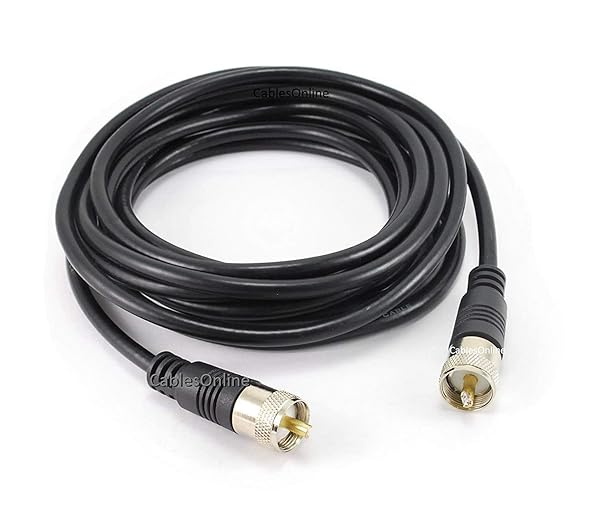 Buy CablesOnline 15ft RG8x Coax UHF Male to Male Antenna Cable (R-U015) - High Quality & Durable