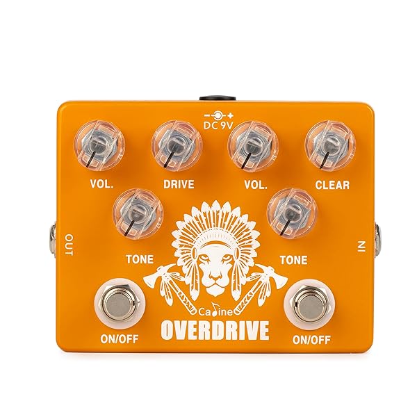 Caline Caline CP-70 Dual Overdrive Guitar Pedal: True Bypass Design for Ultimate Tone