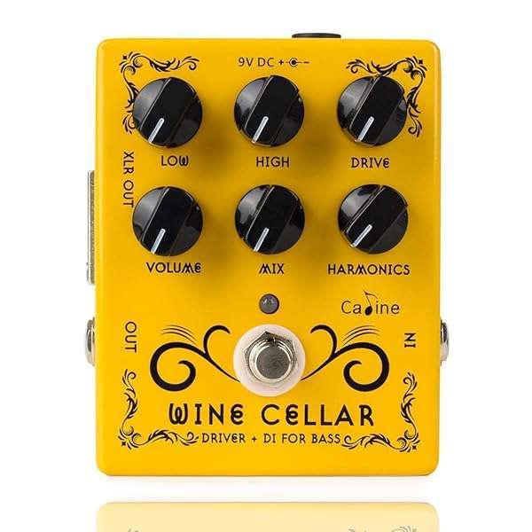 Caline Caline CP-60 Wine Cellar Guitar Effects Pedal: Classic Tube Bass Amp in Vibrant Yellow