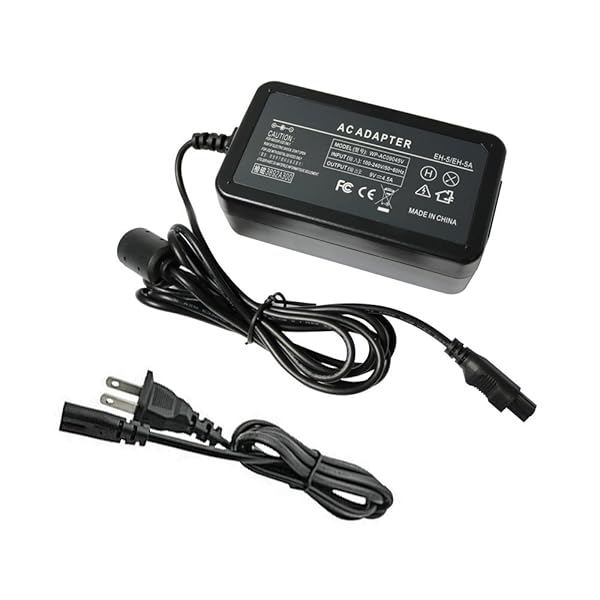 Snnisttek Camera AC Power Adapter for Nikon D90, D80, D70, D100, D300 - Replacement for EH-5, EH-5A, EH-5B, US Plug