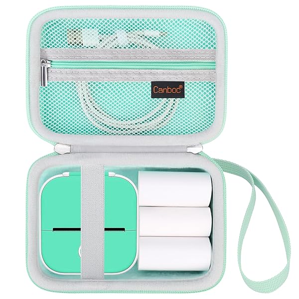 Canboc Carrying Case for Memoking Ponek Phomemo Omezizy Memoqueen T02 Mini Printer Sticker Printer, T02 Portable Thermal Printer Box for Thermal