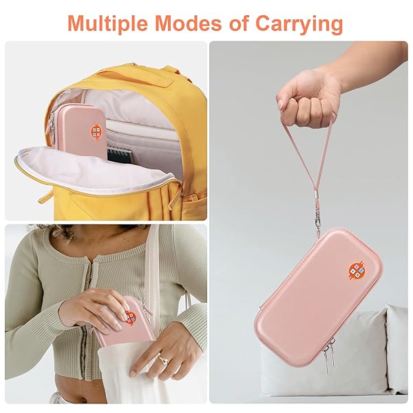 Canboc Carrying Case for Texas Instruments Ti-84 Plus CE TI-84 Plus TI-83 Plus Graphing Calculator Rose Gold Mesh Bag for Cables and Manual - Image 5