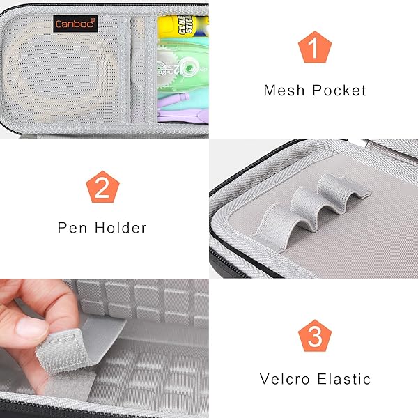 Canboc Carrying Case for Texas Instruments Ti-84 Plus CE TI-84 Plus TI-83 Plus Graphing Calculator Black Mesh Bag for Cables and Manual - Image 6