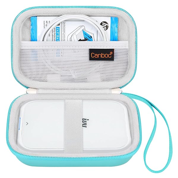 Canboc Hard Case for New Canon Ivy 2 Mini/Canon Ivy Mini/Canon Ivy CLIQ+ CLIQ 2 CLIQ+2 Photo Printer Mobile Wireless Bluetooth Instant Camera Printer, Mesh Bag fit Photo Paper Cable, Mint Green