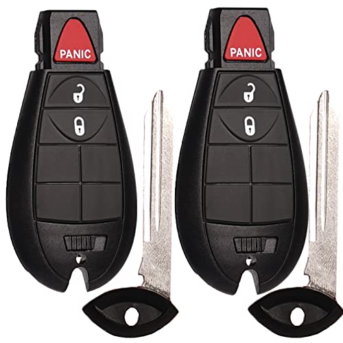Replacement Car Key Fob for Dodge Ram 1500/2500/3500 (2013-2021) - Keyless Entry & Remote Start - Pack of 2