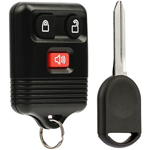 Car Key Fob Keyless Entry Remote for Ford Lincoln Mercury Mazda with Ignition Key 3 Button Replacement