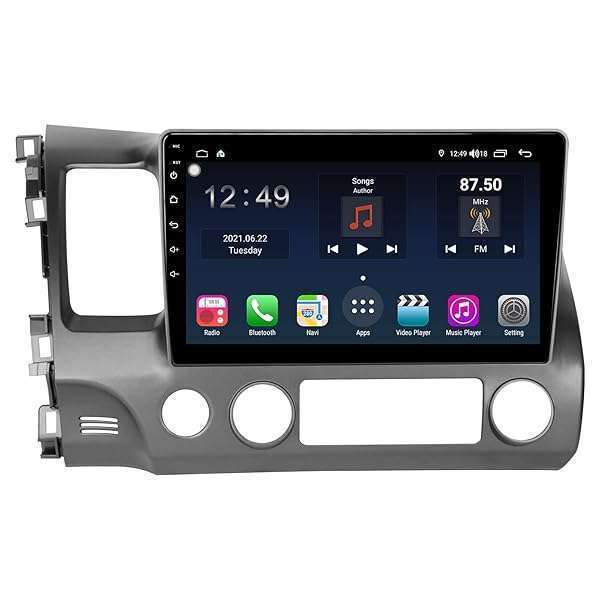 Cidava Upgrade Your 2006-2011 Honda Civic: 10'' HD Car Stereo with Apple CarPlay & Android Auto
