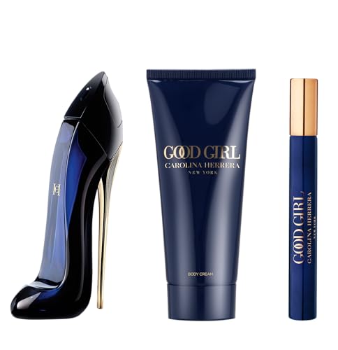 Carolina Herrera Good Girl Eau de Parfum Gift Set - 3-Pcs (2.7 Fl Oz + 0.34 Fl Oz + Body Lotion) - Perfect Luxury Fragrance Gift