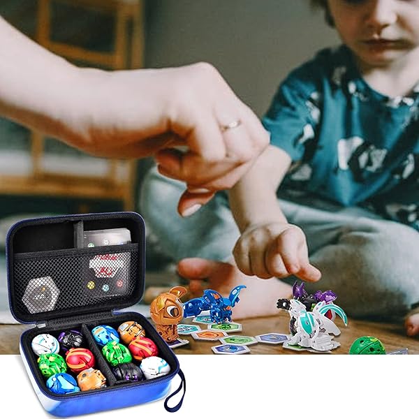 Bakugan Case for Baku Gear Pack Toy Organizer Storage for Bakucores Cards and Action Figures Blue Container Holder for Dragonoid Figure - Image 6