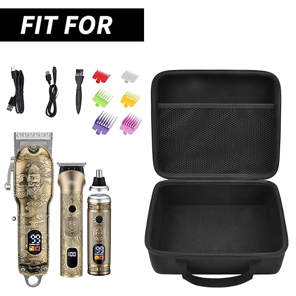 Barber Accessories Bag for Hair Clippers and Supplies, Men's Trimmer Tool Organizer, Portable Clipper Storage Holder for Hair cutting, Guard Grooming - Image 2