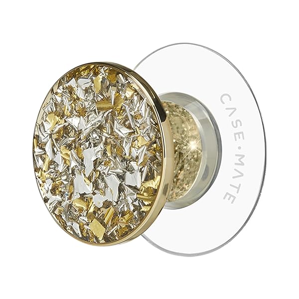 Case-Mate Case-Mate Minis: Removable Suction Cup Phone Grip & Stand for iPhones, Androids & Kindles - Twinkle Gold