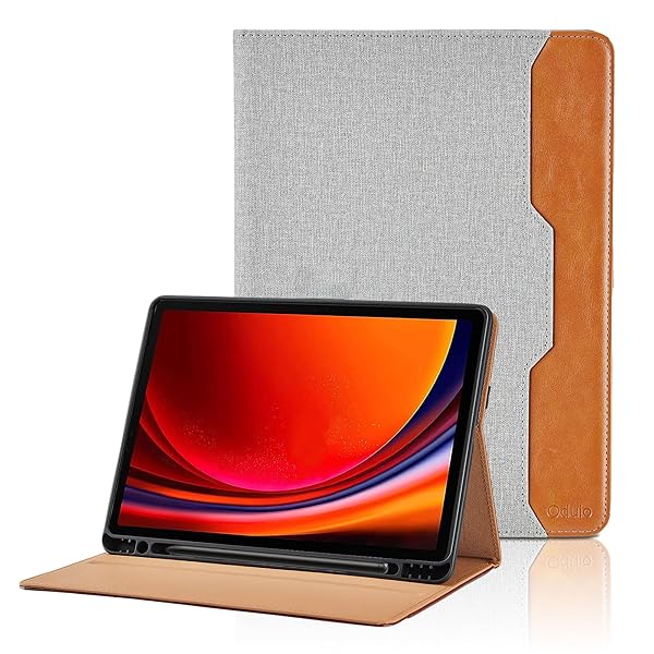 SAMSUNG Samsung Galaxy Tab S10 Plus 2024 Case with S Pen Holder PU Leather Folio Stand Auto Wake Sleep Grey for Models SM-X820 X826B X610 X616B X810 X816B