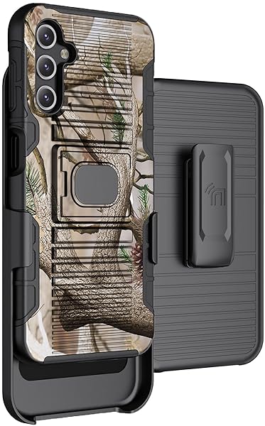Galaxy A14 5G Rugged Case with Clip & Stand - Nakedcellphone Outdoor Camo Design for Samsung SM-A146