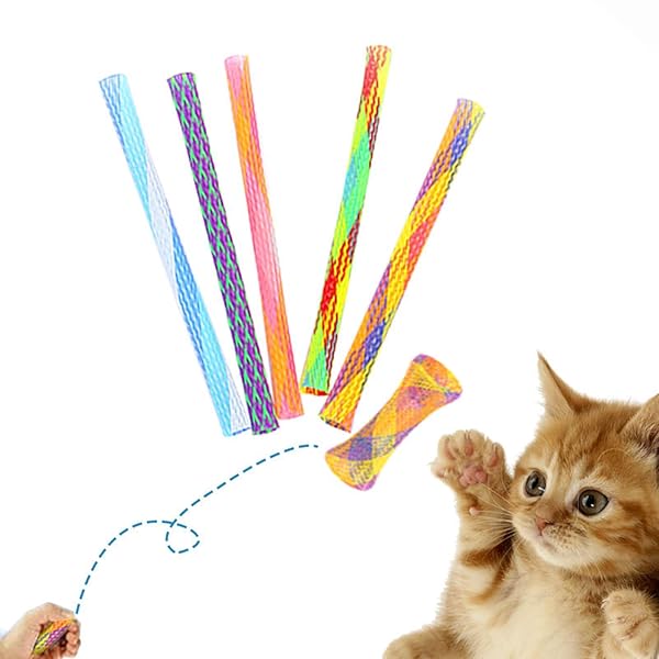 10Pcs Cat Spring Tube Toy - Colorful Interactive Bouncing Toys for Fun Pet Playtime - Image 7