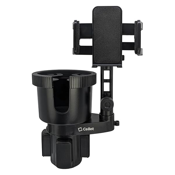 Cellet Car Cup Holder Phone Mount, Phone Holder Mount Cradle Universal Adjustable Compatible for All Smartphones Apple iPhone, Samsung Galaxy Note,