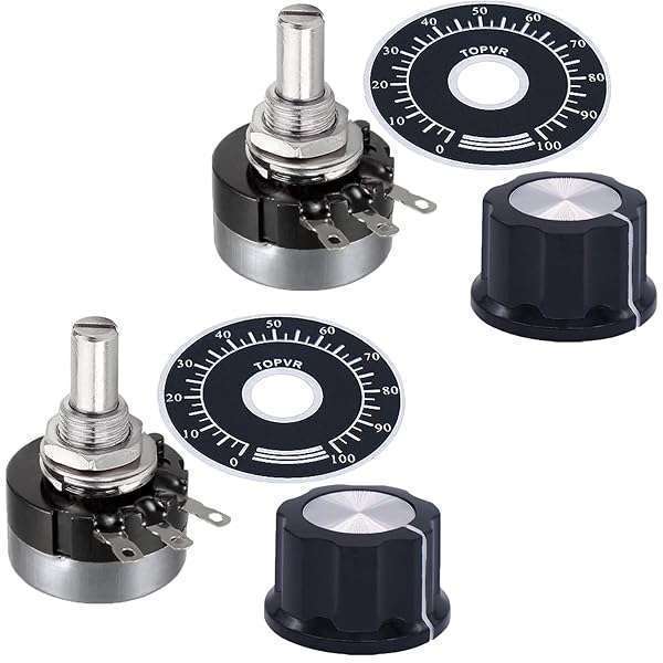 Buy CenryKay 2PCS RV24YN20S B103 10K Ohm Potentiometer Set with Knobs & Dials - Perfect for DIY Projects!