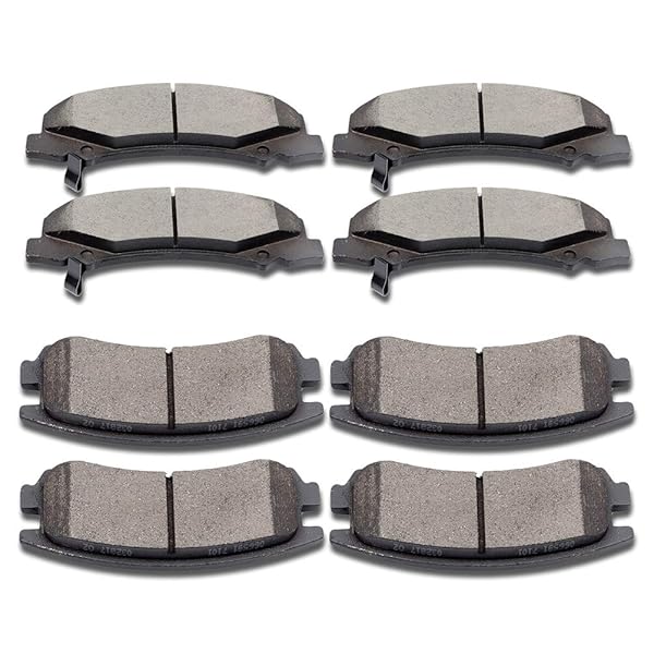 SCITOO 8pcs Ceramic Brake Pads Kit for 2008-2009 Buick Allure, LaCrosse & 2006-2010 Chevy Impala, Monte Carlo