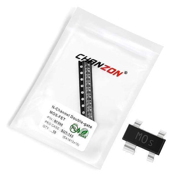 Chanzon BF998 SOT-143 N-Channel JFET Transistor - Dual-Gate MOS-FET for VHF/UHF Amplification (Pack of 10)