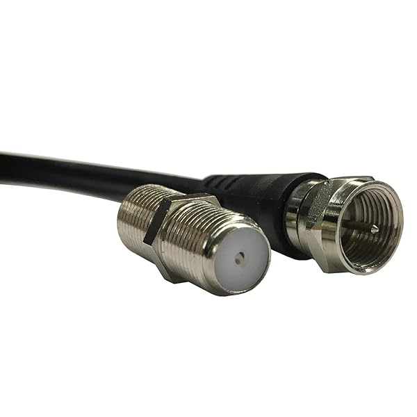 Chaowei 15ft TV Antenna Extension Coaxial Cable with Coupler and F Type Connector for Digital TV and Satellite Cable - Image 3