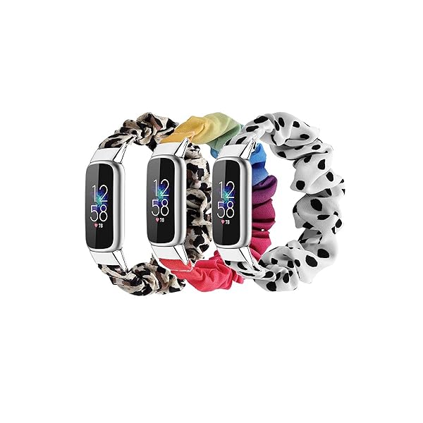 Chofit 3-Pack Floral Bands for Fitbit Luxe - Soft, Stylish Replacement Wristbands for Women