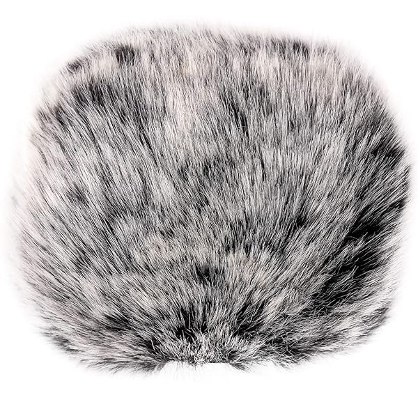 ChromLives Furry Windscreen Muff for Outdoor Microphones Compatible with Zoom H5 H6 Grey Mic Cover Wind Muff