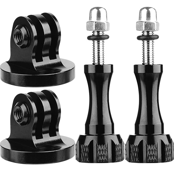 ChromLives Tripod Mount Adapter with Thumb Screw for GoPro Hero 11 10 9 8 7 6 5 4 DJI Osmo and Action Cameras 1/4 Aluminum Screws 2 Pack