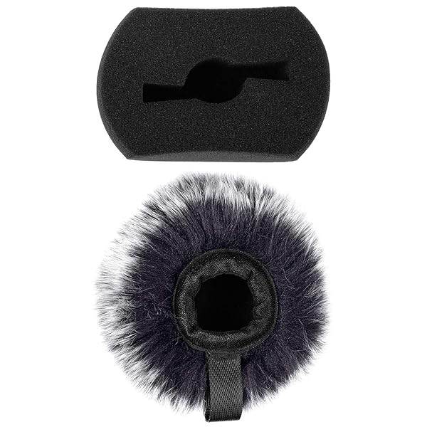 ChromLives Windscreen Microphone Wind Muff Foam Wind Screen Cover for Zoom H5 H6 Portable Recorder Furry Foam 2Pack - Image 3