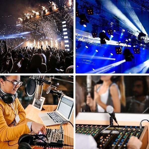 25ft Ciwoda XLR Cable 10-Pack - Multi-Color Heavy Duty Nylon Braided Microphone Cables for Speakers & Stage Lighting - Image 7