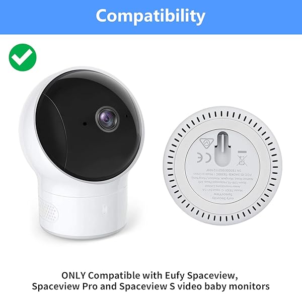 Flexible Clip Mount for Eufy Baby Monitor - Tool-Free Gooseneck Holder for Crib, No Wall Damage - White - Image 3