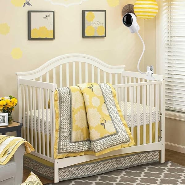Flexible Clip Mount for Eufy Baby Monitor - Tool-Free Gooseneck Holder for Crib, No Wall Damage - White - Image 4