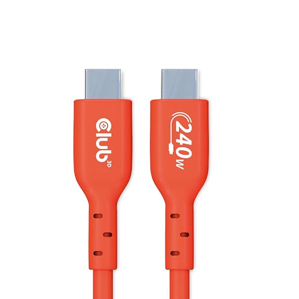 Club 3D CAC-1573 USB2 Type C to Type C Certified Bi-Directional Cable with 240W Charging, 480Mb Data Transmission EPR 2m - 6.56ft - Image 4