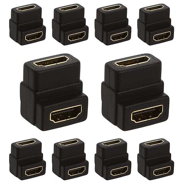 Cmple 10 Pack HDMI Female to Female Adapter - 4K 3D HDMI Coupler for Seamless Connections