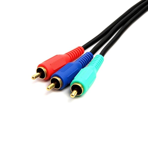Cmple Cmple 25ft RCA Male to Male RGB Component Video Cable for HDTV - High-Quality 3RCA Connection