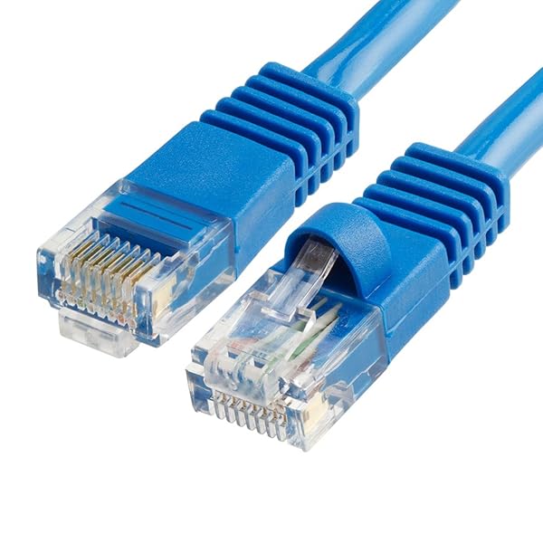 Cmple 10ft Cat5e Ethernet Cable - 350MHz UTP, 1Gbps LAN, RJ45 for PC, Laptop, Modem, Router & Gaming Console - Blue