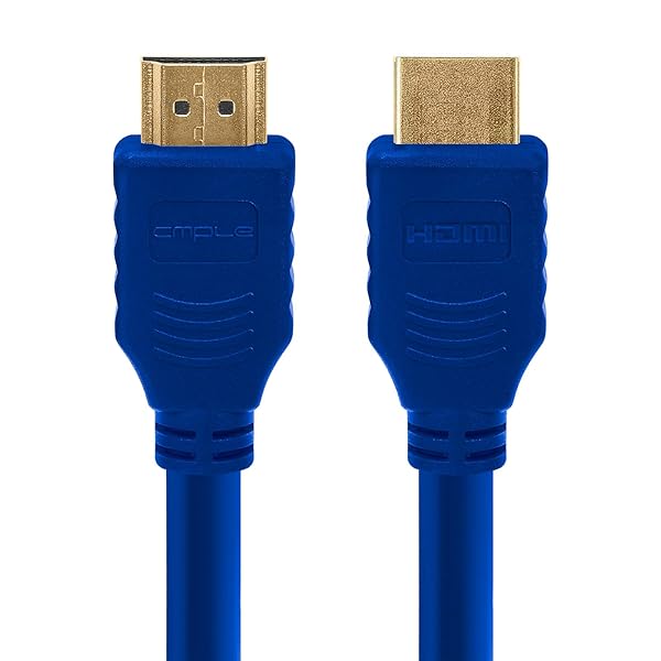 Cmple 1.5FT HDMI Cable - High Speed 4K UHD 60Hz, 18Gbps, 3D - Premium Blue HDMI Cord for HDTV