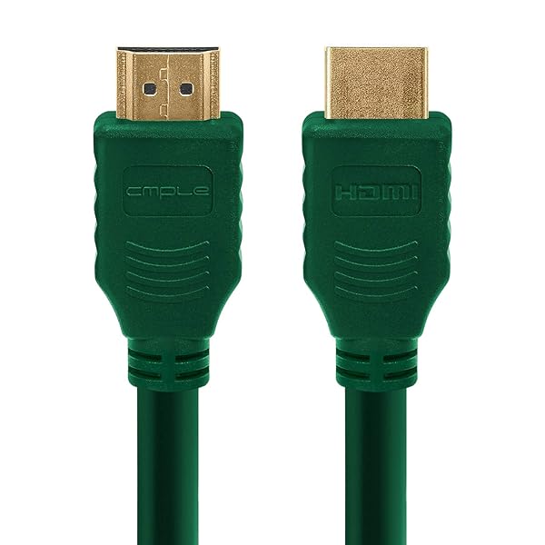 Cmple 1.5FT HDMI Cable - High Speed 4K UHD 60Hz, 18Gbps, 3D - Green HDMI Cord for HDTV & Audio Return