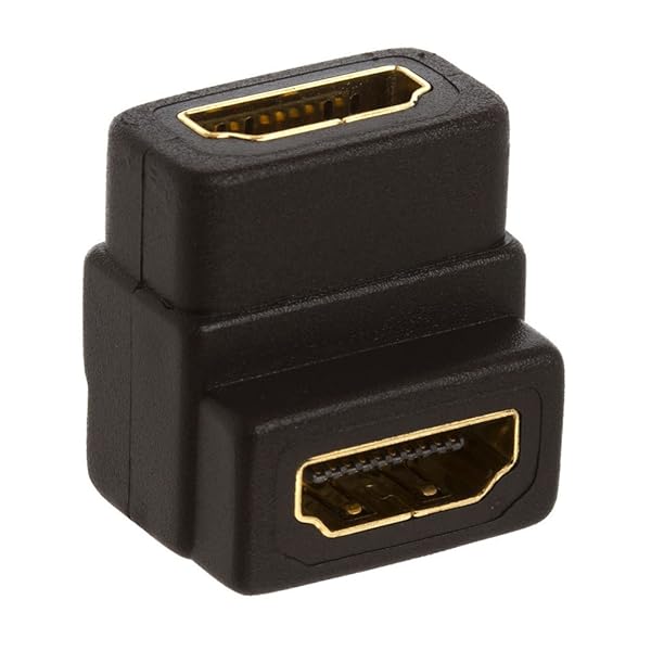 Cmple Cmple HDMI Female to Female Adapter - 90 Degree Coupler for 4K TV, Monitors, Xbox, PS4 & More